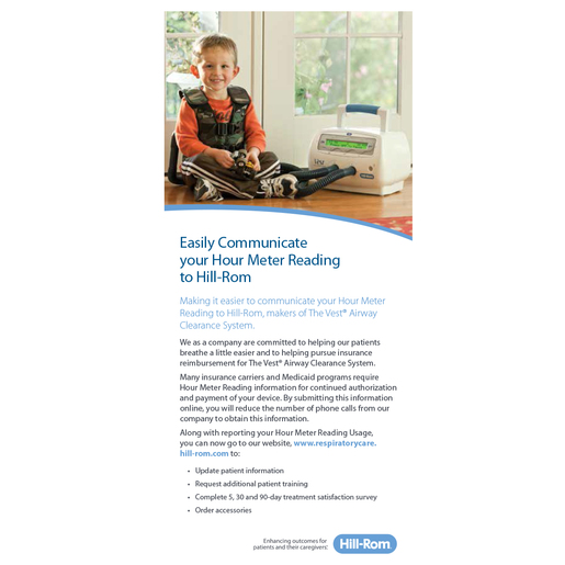 Vest Hour Meter Reading Panel Card Vest Hour Meter Reading Panel Card